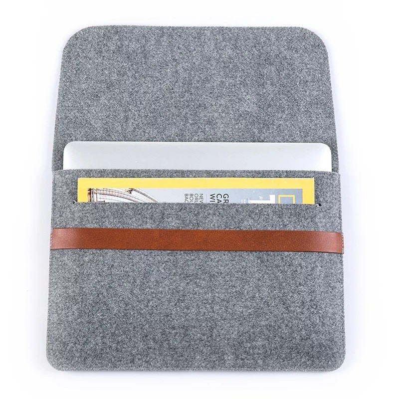 Cheap Factory Price 11inch 13inch Felt Laptop Sleeve Bag Lightweight Leather Bags for Macbook pro air.A4 size. for sale