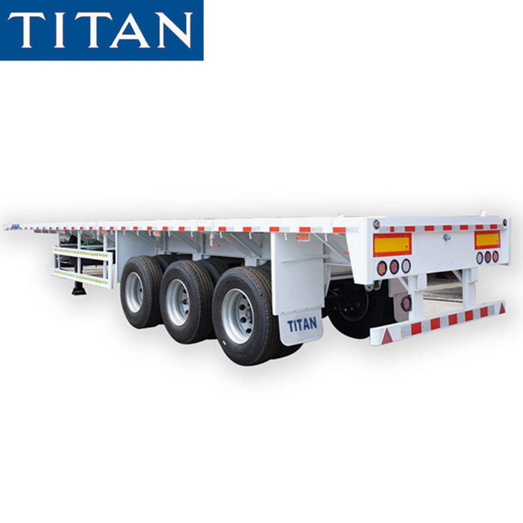 Cheap (Spot Promotion) China triaxle 40ft flatbed container semi trailers price for sale for sale