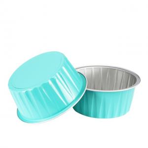 Cheap 125ML 4oz Aluminum Plates Disposable Baking Cups Disposable Cake Containers aluminum pans with lids for sale