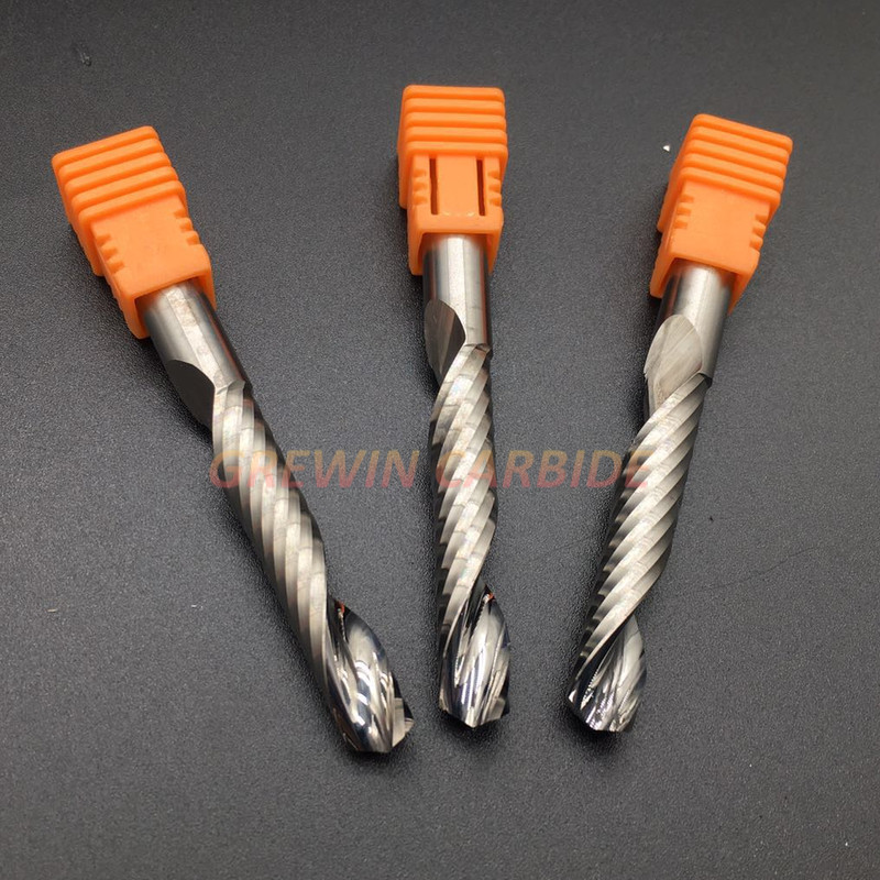 Cheap Acrylic Aluminum Cutting End Mills For Engraving CNC Single Flute for sale