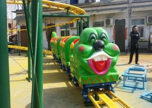 Cheap Green Worm Shape Kiddie Roller Coaster For Large Parks And Tourist Attractions for sale