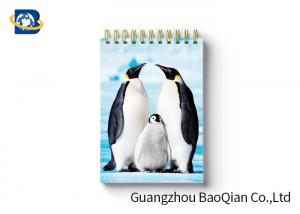Cheap Penguin Image Notebook Custom Printed Spiral Notebooks 3D Cover High Definition for sale