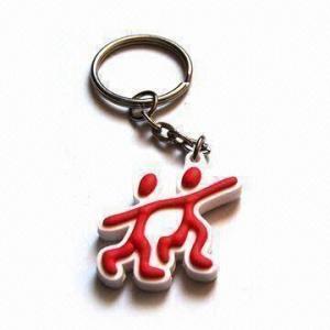 Cheap PVC Keychain, Customized Designs and Logos Available, Suitable for Promotional Gifts for sale