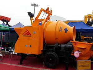 Cheap Mobile Diesel Portable Hydraulic Trailer Mounted Concrete Mixing Pump With Mixer for sale