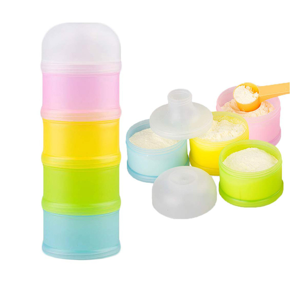 Cheap Twist Lock Baby Milk Powder Storage Box Snack Cup For Toddlers for sale