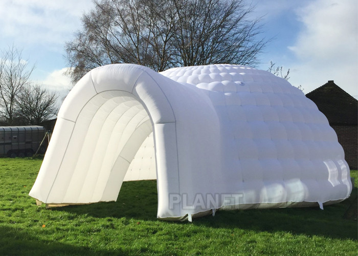 Cheap Simple Inflatable Igloo Tent , White Inflatable Dome Tent CE / UL Certificate for sale