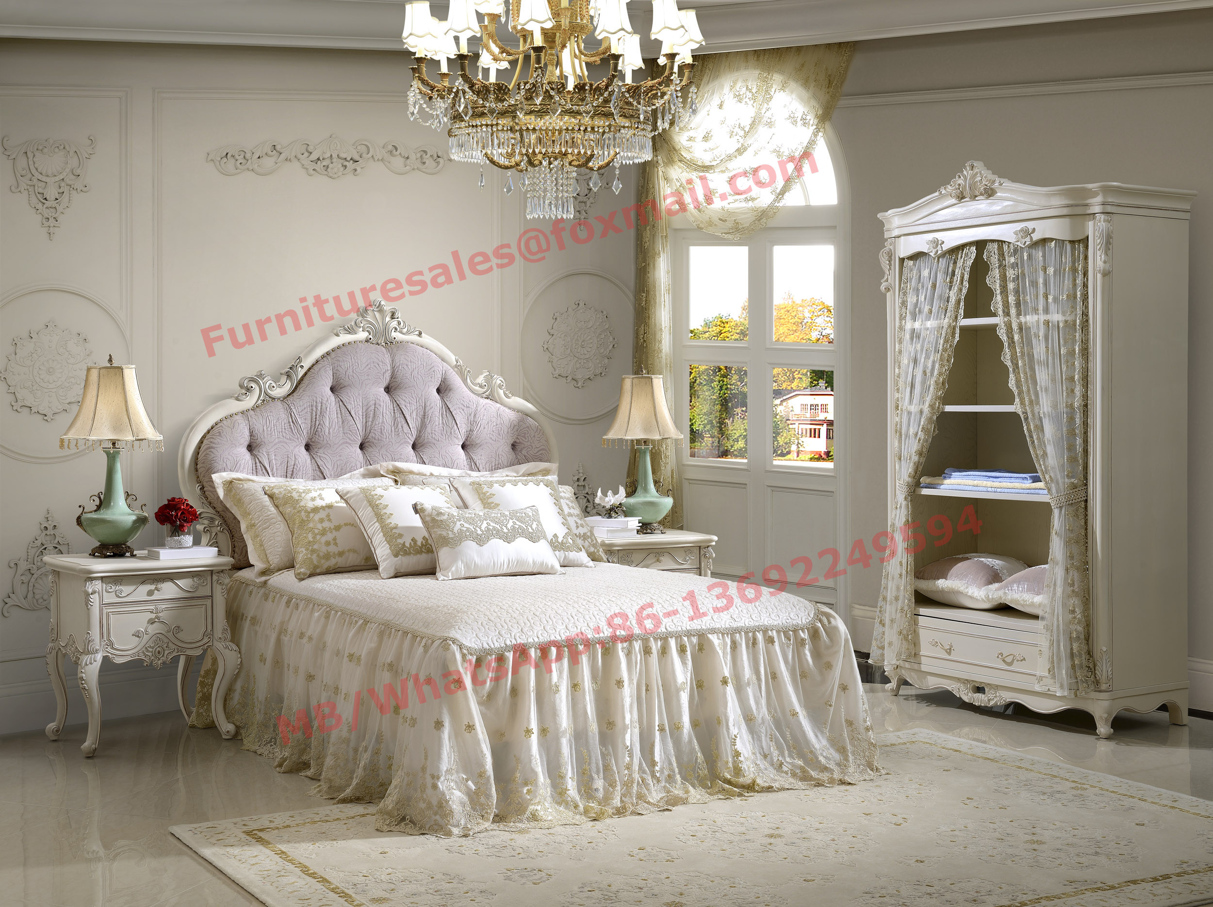 Cheap Exquisite Design and Workmanship for Lovely Girls Bedroom Furniture set in White Color for sale