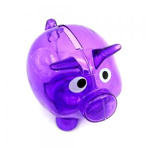 Cheap Cartoon Purple Transparent Piggy Bank Kids Birthday Gift for sale
