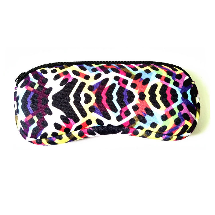 Cheap Portable Travel Zipper Soft Neoprene Sunglasses bag.SBR Material. Size is 19cm*8.7cm. for sale