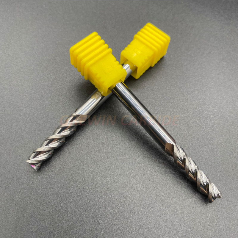Cheap Micron Grain Aluminum Cutting End Mills Tungsten Carbide 3 Flutes Alu Workpiece for sale