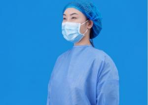 Cheap Knitt Cuff Disposable Protective Equipment SMS Surgical Gown Standard for sale