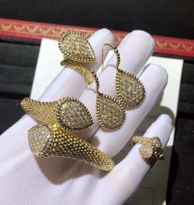 Cheap 18K Gold Diamond Bracelet / Ring / Earrings For Wedding Anniversary brand jewelry stores for sale