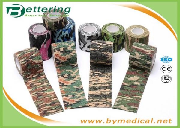 Quality Army Camping Hunting Camouflage Pattern Printing Non Woven Self Adhesive Elastic Bandage wholesale
