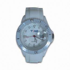 Cheap Silicone Watch with Japan Movement, Waterproof, Custom Designs and Logo are Accepted for sale