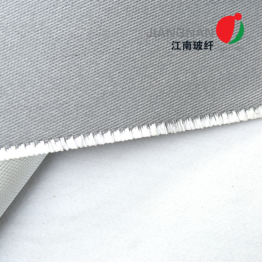 China 700gsm Stainless Steel Wire Inserted Fiberglass Woven Fabric With PU Coating on sale