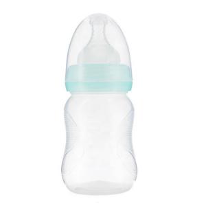 Cheap OEM 8.8oz Wide Neck Squeeze Silicone Baby Milk Bottle for sale