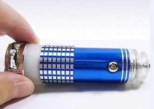 Cheap 0.8W DC 12V OEM exquisite Aroma Blue Quiet Mini Ionic Electronic Car Air Purifiers for sale