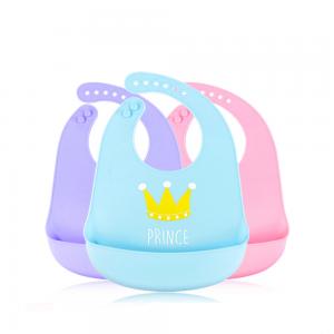 Cheap Feeding Silicone Baby Bibs With Ultra Soft Edges Multi Color Easy To Use for sale