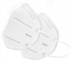 Cheap White Color KN95 Face Mask , Disposable Dust Masks Low Breath Resistance for sale