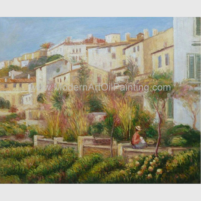 Cheap Custom Pierre Auguste Renoir Oil Paintings Reproduction Terrace at Cagnes for sale