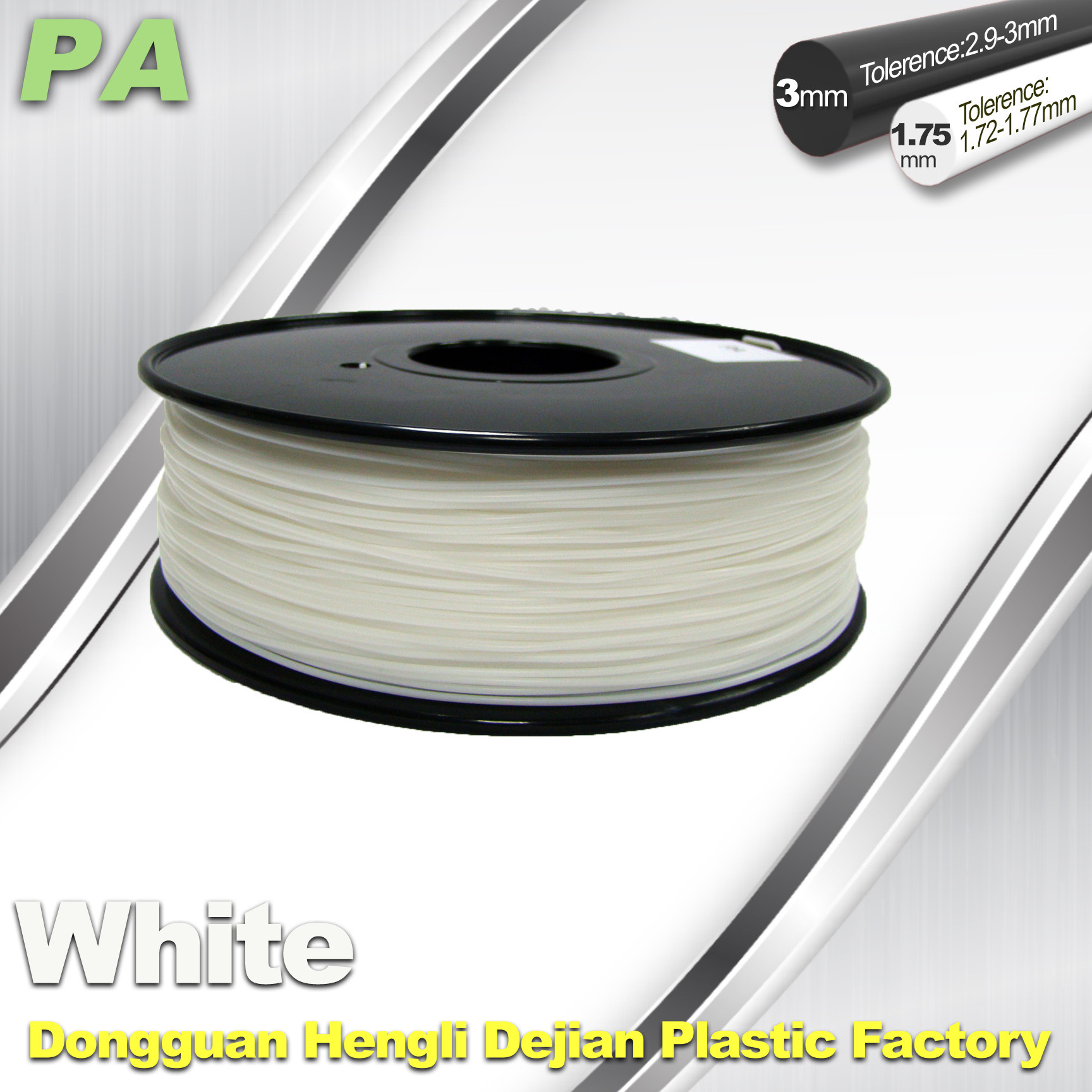 Cheap High Strength 3D Printing Nylon Filament 1.75 / 3.0mm Withe no bubble for sale