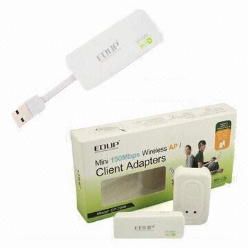 Cheap 2.4G USB 2.0 11N Wireless AP/Client Router Adapter with Up to 150Mbps Transmission Speed for sale