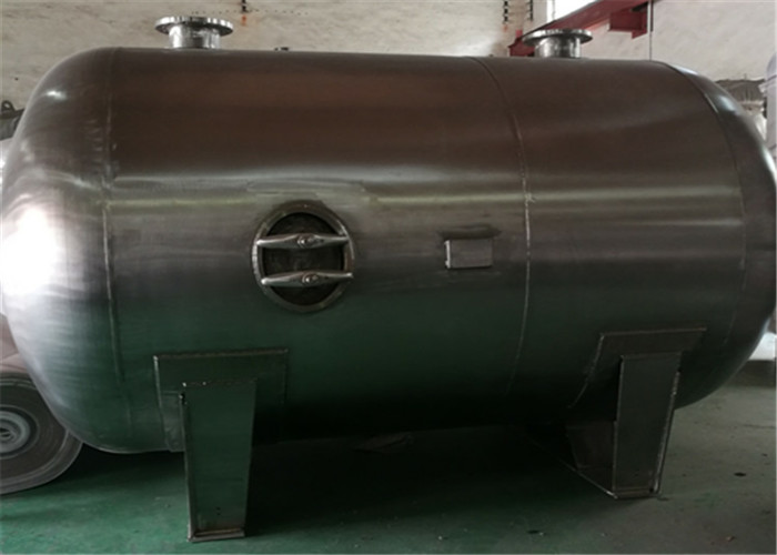 Cheap Industrial Horizontal Air Receiver Tanks , Refillable Compressed Air Storage Tank for sale