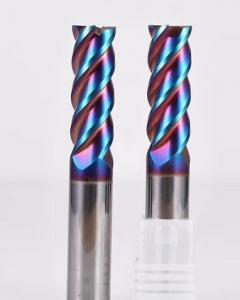 Cheap Flat hard milling end mills Blue Nano For Processing Stainless Steel for sale