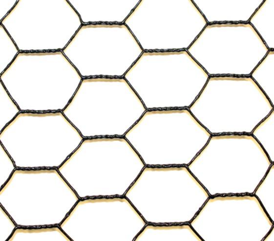 8 ft X 100 ft Hexagonal Wire Mesh Galvanized 1 inch Black PVC Wire Fence 20 Gauge