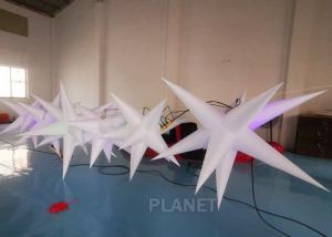 Cheap Oxford Cloth LED Inflatable Star With Color Light For Event Decoration for sale