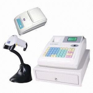 Cheap Electronic Cash Register with Large LED Display, Large PLUs and Barcode Scanner/Printer for sale