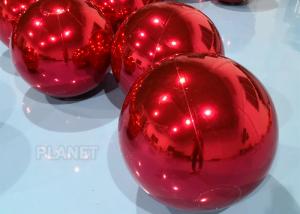 Cheap Christmas Decorative Ball 60cm Red PVC Inflatable Mirror Ball for sale