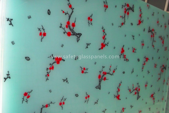 Cheap Decorative Colored Silk Screen Printing Glass Sheets , High Temperature Resistant for sale