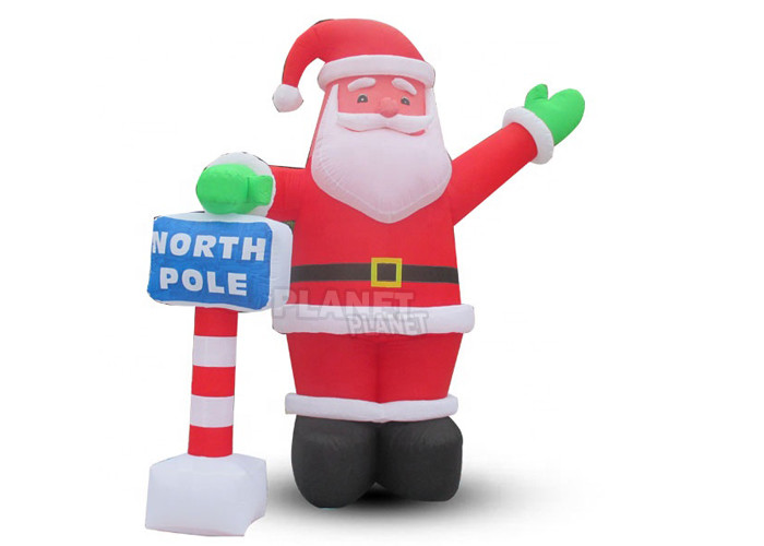 Cheap Custom Outdoor Christmas Decoration LED Lights Inflatable Santa Claus For Home Backyard for sale
