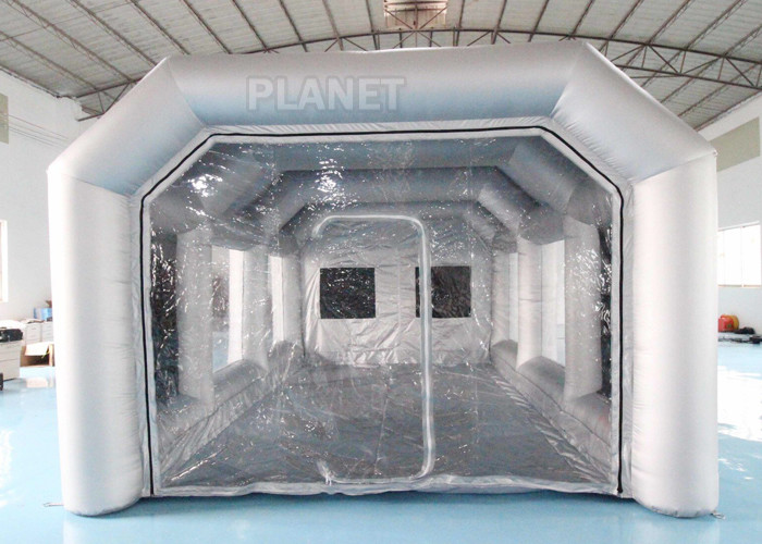 Cheap 7x4x3m Carbon Filter Paint Inflatable Spray Booth / Portable Car Spray Booth Tent for sale