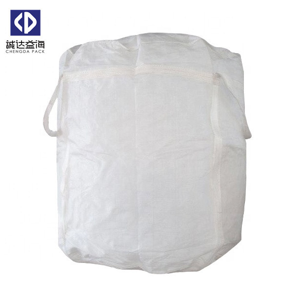 Cheap Breathable Jumbo Bulk Bags 1000KG Loading Weight White Color With Cross Corner for sale
