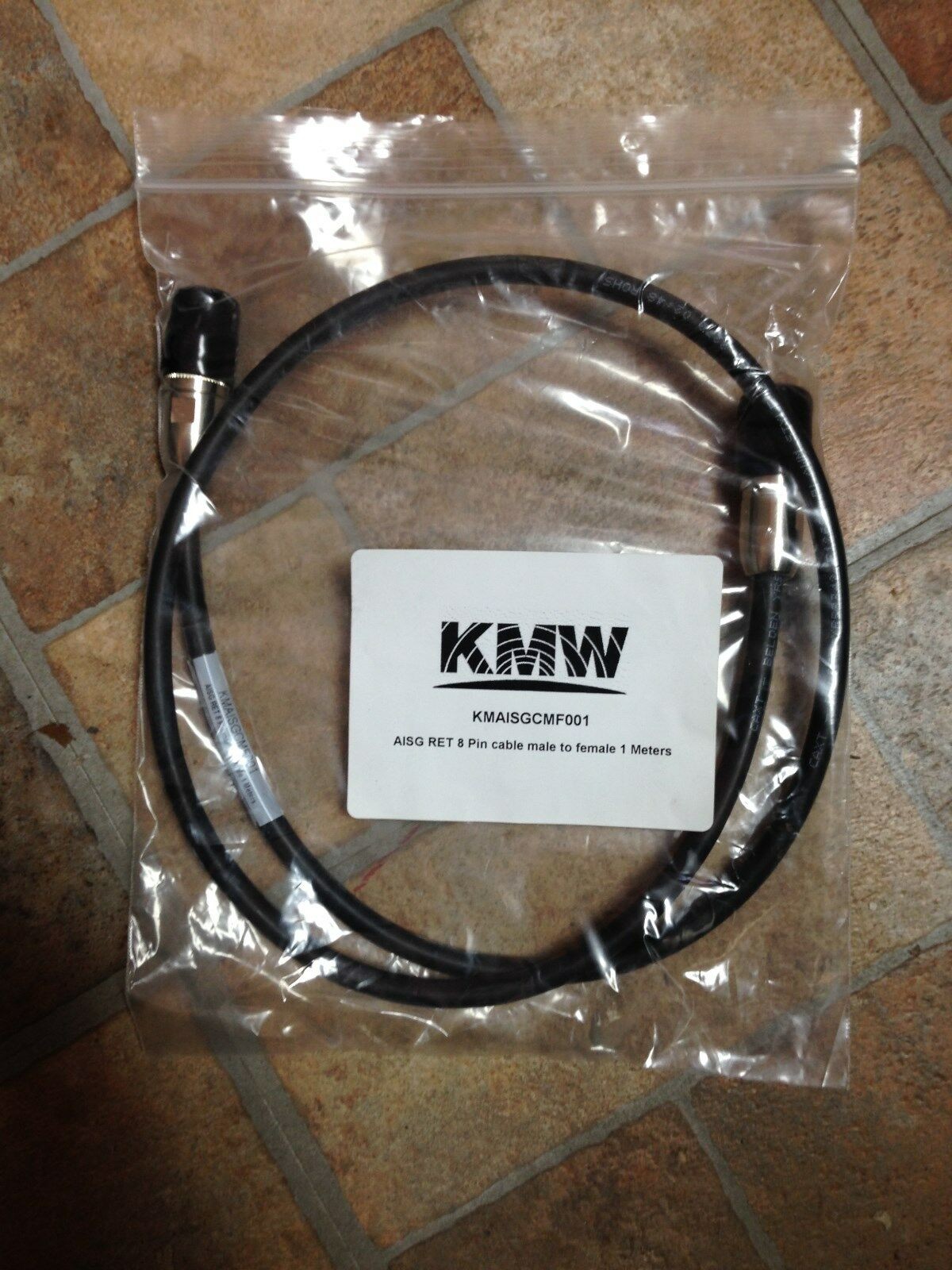 China KMW Cable Assembly - AISG RET 8 Pin - Male to Female - 1 Meter - KMAISGCMF001 on sale
