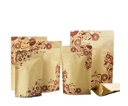 China custom brown paper bag window kraft paper bag with clear window/kraft paper bag with window and zipper/kraft paper on sale