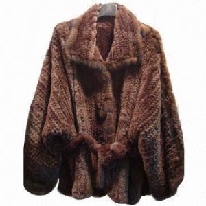 China Women's Knitted Rex and Mink Coat, OEM Orders are Welcome on sale