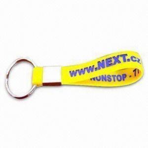 Cheap Silicone Keychain With Metal Ring Attachment, Color By Your Option, Customized Logos are Welcome for sale
