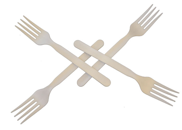 7" Compostable Forks Biodegradable Plastic Cutlery For Hotel Restaurant