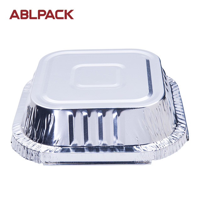 Cheap Square Wrinkle Wall Single Disposable Package Food Aluminum Foil Container for sale