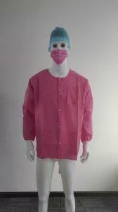 China OEM Disposable Lab coat Purple and Pink Women Lab Coat SMS Disposable Lab coat for Women on sale