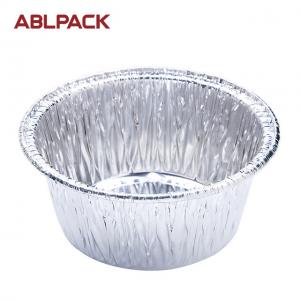 Cheap ABL Packing 120ML Foil Containers Aluminum Round Foil Containers Egg Tart Wrinkle-wall Foil Tray for sale