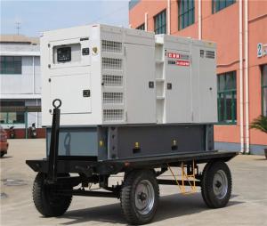 Cheap Water Cooling CUMMINS Trailer Mounted Diesel Generator 50HZ / 1500rpm for sale