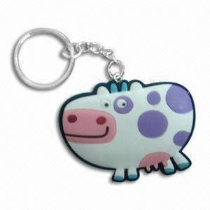 Cheap PVC Key Ring, Customized Designs are Available, Used as Promotions Gifts for sale