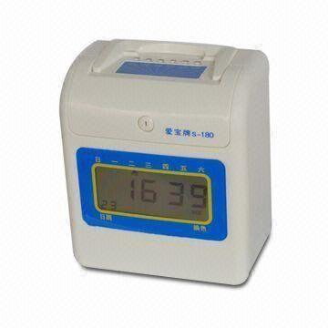 Cheap Electronic Time Recorder in LCD Display, with Back-up Battery, Suitable for Office for sale