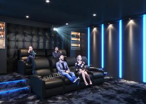 Cheap ISO9001 Home Theater Equipment Supply VIP Leather Cinema Sofa With Cup Holder for sale