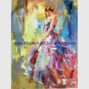 Cheap Large Thick Oil Palette Knife Oil Painting woman canvas Colorful female abstract for sale