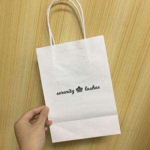 China OEM Fancy White Paper Gift Bags With Handles packaging for clothes shoes on sale
